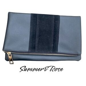 Summer & Rose Women Black Folding Clutch One Size